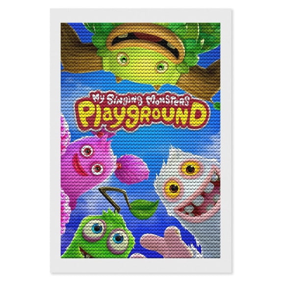 My Singing Monsters Diamond Art Kits for Adults Beginners Round 5D Paint with Diamonds Gem Art Painting Kits for Home Wall Decor Gifts