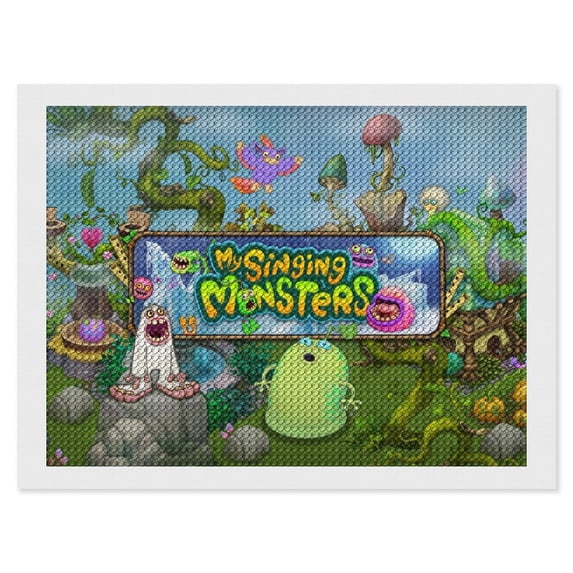My Singing Monsters Diamond Art Kits for Adults Beginners Round 5D Paint with Diamonds Gem Art Painting Kits for Home Wall Decor Gifts