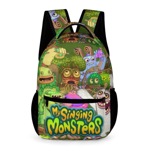 My Singing Monsters Backpacks Cute Shoulder Bag Bookbag Casual Daypack Outdoor Travel Back Pack