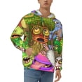 thumbnail image 1 of My Singing Monsters Men's Hoodie With Color Drawstrings Sweatshirt Hooded Pullover Print Winter Coat Jacket Large, 1 of 9