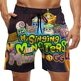 thumbnail image 1 of My Singing Monsters Men's Swim Trunks Board Shorts Drawstring Elastic Waist Quick Dry Swimsuits Beach Shorts with Pockets 3XL, 1 of 8