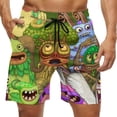 thumbnail image 1 of My Singing Monsters Men's Swim Trunks Board Shorts Drawstring Elastic Waist Quick Dry Swimsuits Beach Shorts with Pockets L, 1 of 8