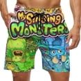 thumbnail image 1 of My Singing Monsters Men's Swim Trunks Board Shorts Drawstring Elastic Waist Quick Dry Swimsuits Beach Shorts with Pockets M, 1 of 8