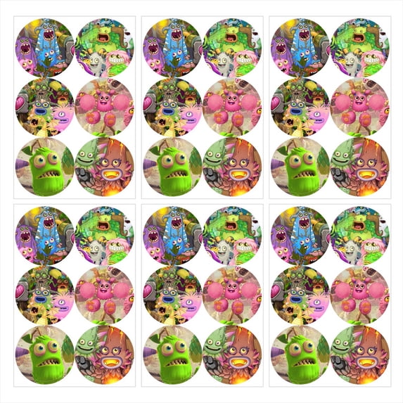 My Singing Monsters Stickers Party Favors Labels Birthday Thank You ...