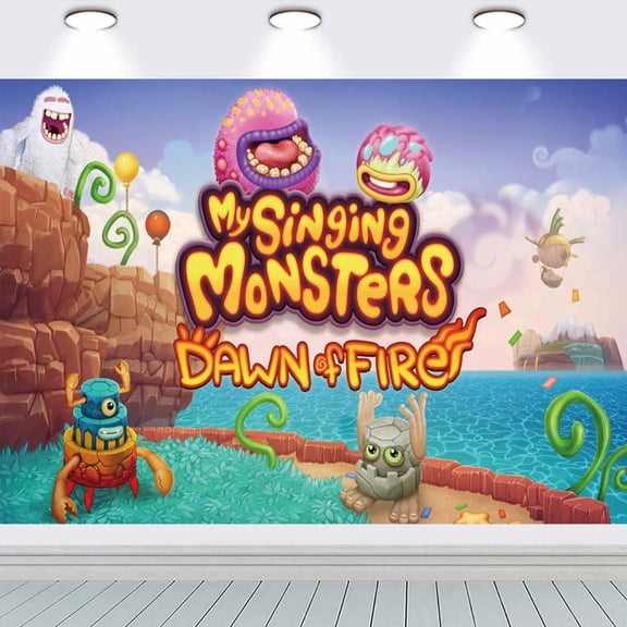 My Singing Monsters Taspestry Wall Decor Birthday Banner Backdrop Background Party Supplies Taspestry Poster