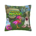 My Singing Monsters Throw Pillow Cover 26x26 Decorative Pillowcase Soft
