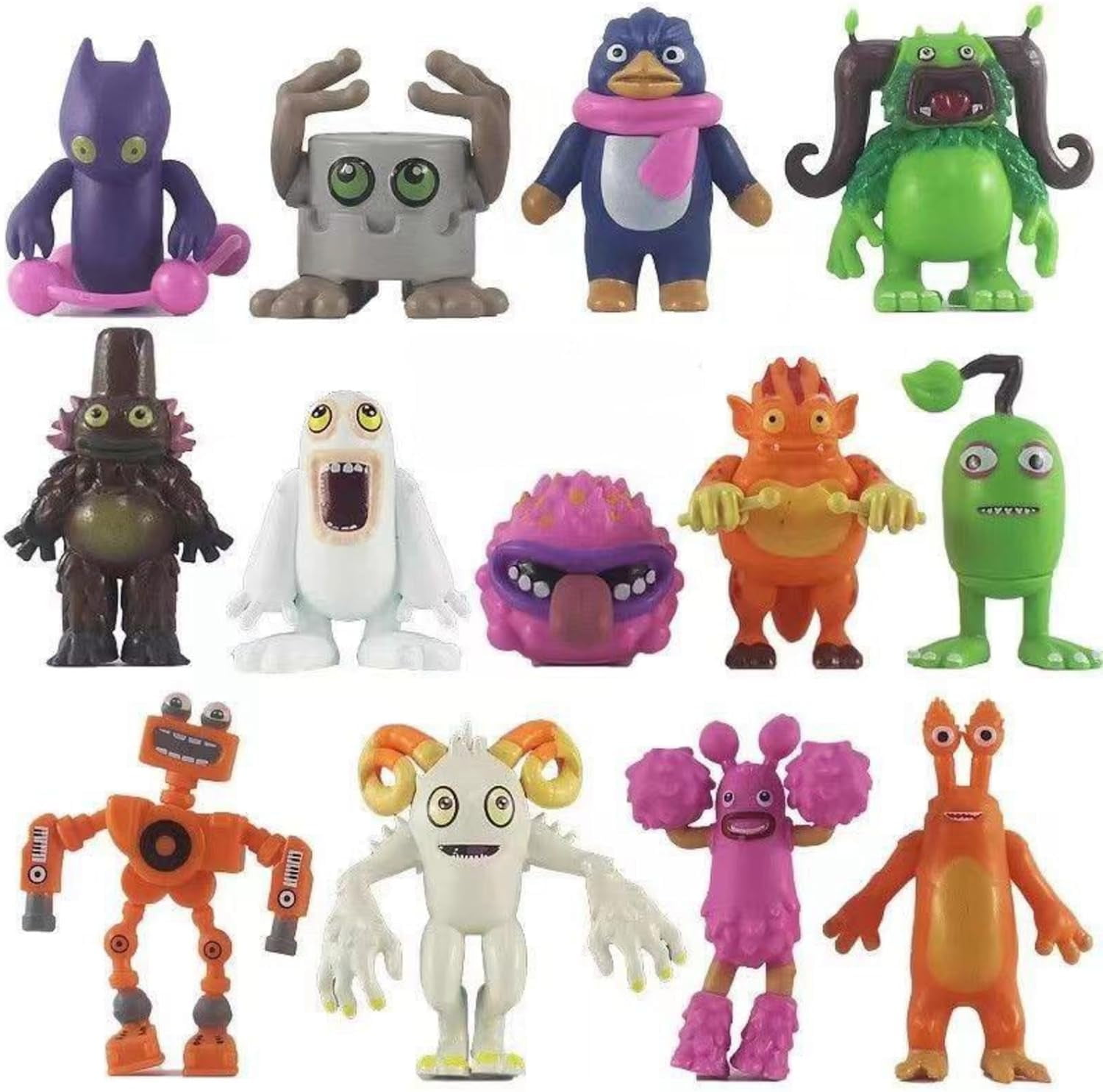 My Singing Monsters 13Pcs Mini Action Figures, Wubbox Noggin Toe Jammer, Gifts for 6+ Years