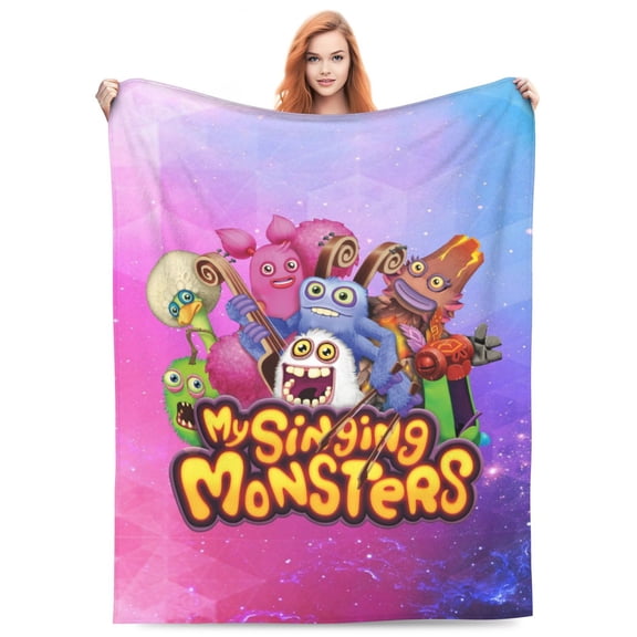My Singing Monsters Ultra-Soft Micro Fleece Blanket Throw All Season Fuzzy Lightweight Throw Blankets For Office Company Home Couch Bed Sofa 60"X50"