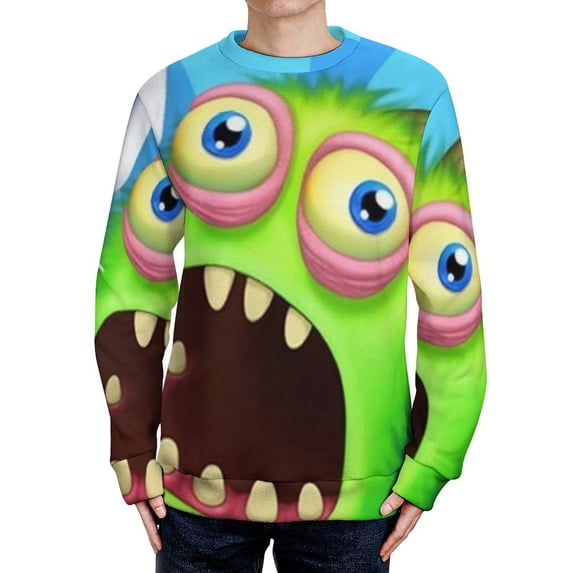 My Singing Monsters Unisex Sweater Long Sleeve Fall Casual Crewneck Tops Pullover Active Streetwear Fashion Sweatshirt L