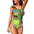 thumbnail image 1 of My Singing Monsters Women's One Piece Swimsuits Ruffle Swimwear Bathing Suits Tummy Control Swim Suit S, 1 of 6