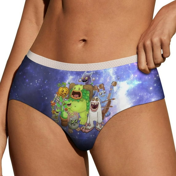 My Singing Monsters Women's Underwear Briefs Soft Stretch Panties Breathable Comfortable Panties Undies S