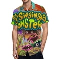 thumbnail image 1 of My Singing Monters Men's Casual Button-Down Shirts Summer Short Sleeve Tee Shirt Daily Hawaiian Beach Shirt Top With Pocket, 1 of 9