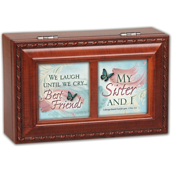 My Sister And I Cottage Garden Rich Woodgrain Finish with Rope Trim Petite Je...