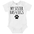 thumbnail image 1 of My Sister Has 4 Legs Paw Print Romper Boys or Girls Infant Baby Brisco Brands 24M, 1 of 6
