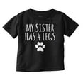 thumbnail image 1 of My Sister Has 4 Legs Paw Print Toddler Boy Girl T Shirt Infant Toddler Brisco Brands 12M, 1 of 6