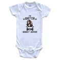 thumbnail image 1 of My Sister Is A Basset Hound Cute Dog Breed Baby Bodysuit, 3-6 Months White, 1 of 4
