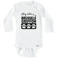 thumbnail image 1 of My Sister Is A Brussels Griffon One Piece Baby Bodysuit One Piece Baby Bodysuit (Long Sleeve), 3-6 Months White, 1 of 1