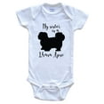 thumbnail image 1 of My Sister Is A Lhasa Apso Cute Dog Baby Bodysuit - Lhasa Apso One Piece Baby Bodysuit, 0-3 Months White, 1 of 2