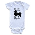 thumbnail image 1 of My Sister Is A Papillon Cute Dog Baby Bodysuit - Papillon One Piece Baby Bodysuit, 0-3 Months White, 1 of 2