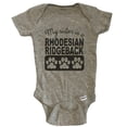thumbnail image 1 of My Sister Is A Rhodesian Ridgeback Baby Bodysuit One Piece Baby Bodysuit - Grey, 1 of 2