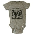 thumbnail image 1 of My Sister Is A Silky Terrier Baby Bodysuit One Piece Baby Bodysuit - Grey, 1 of 2