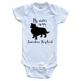 thumbnail image 1 of My Sister Is An Australian Shepherd Cute Dog Baby Bodysuit - Aussie One Piece Baby Bodysuit, 0-3 Months White, 1 of 2