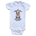 thumbnail image 1 of My Sister Is An Icelandic Sheepdog Cute Dog Breed Baby Bodysuit, 0-3 Months White, 1 of 4