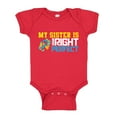 thumbnail image 1 of My Sister Is Down Right Perfect Baby Bodysuit One Piece 18 mo Red, 1 of 3