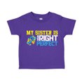 thumbnail image 1 of My Sister Is Down Right Perfect Toddler T-Shirt 5/6T Purple, 1 of 3