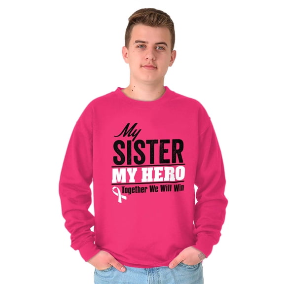My Sister My Hero Together We Win Unisex Plus Fleece Graphic Sweatshirt Brisco Brands 2X