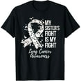 thumbnail image 1 of My Sister’s Fight Is My Fight Lung Cancer Awareness T-Shirt, 1 of 4