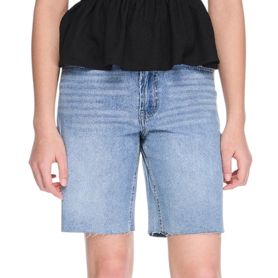 My Sister's Fashion Girls & Teens Lace Trimmed Relaxed Fit Jean Short - Size 7-18