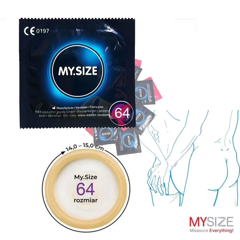 My Size 64 XXL Wide Condoms 64mm Vegan, Super Elastic, Strong & Comfortable  (Pack of 3)