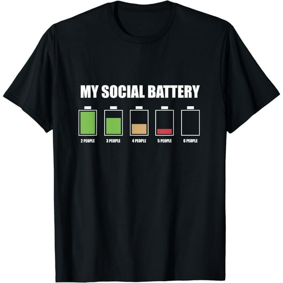My Social Battery Low Energy Anti Social Introvert Gift T-Shirt