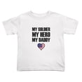 thumbnail image 1 of My Soldier My Hero My Daddy Cute Toddler T-Shirts for Boys Girls (White, Youth XL), 1 of 5