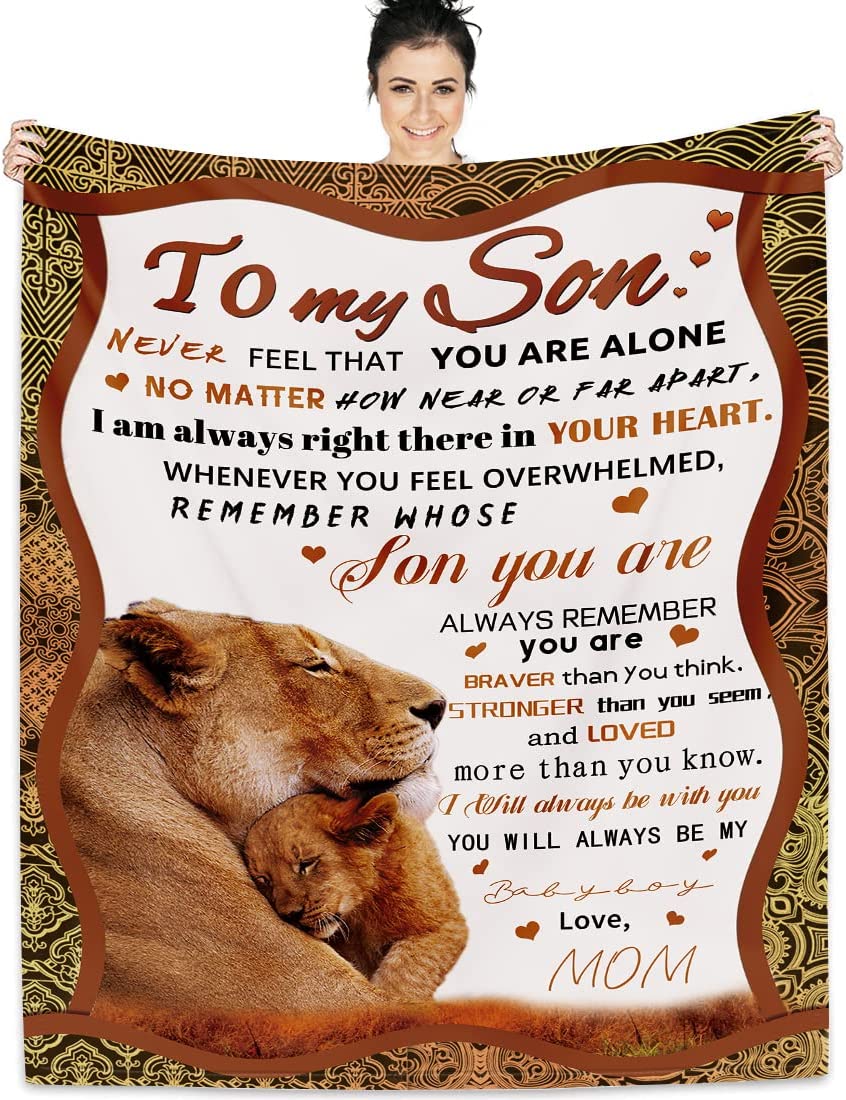 to My Son Blanket from Mom Gifts for Son from Mom Personalized Throw