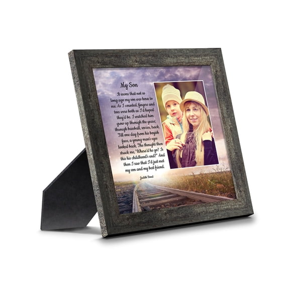 My Son, Sentimental Gift for Son from Mom or Dad, Inspirational Picture Frame, 6395BW