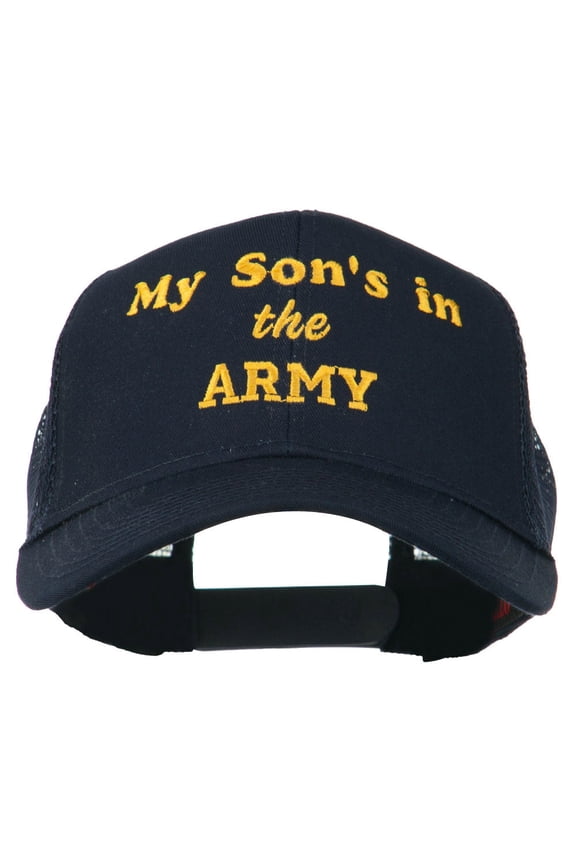 My Son is in the Army Embroidered Mesh Cap - Navy OSFM