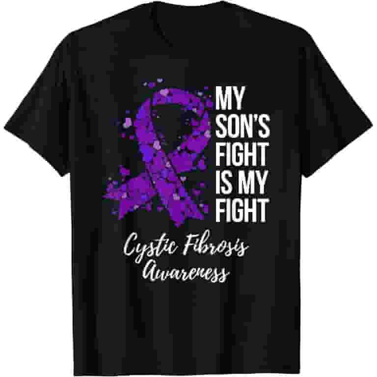 Fight Cystic Fibrosis Awareness Distressed T-Shirt Fight Cystic Fibrosis Awareness Distressed T-Shirt