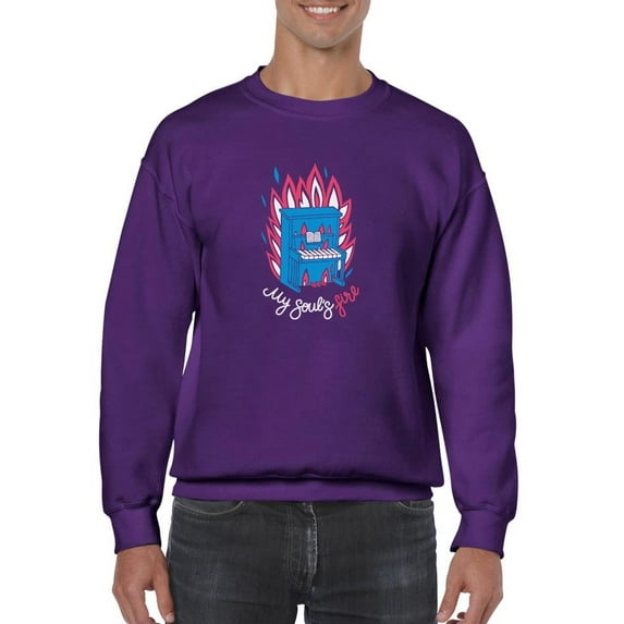 My Soul's Fire Piano Sweatshirt Men -Image by Shutterstock, Male Large
