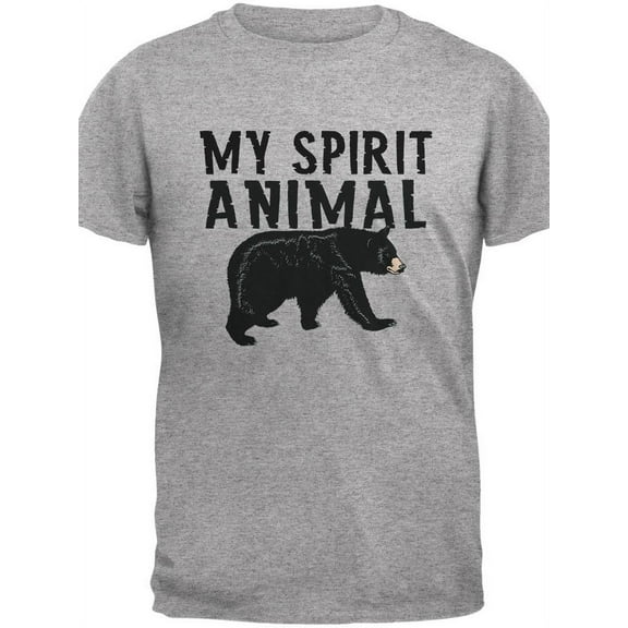 My Spirit Animal Bear Heather Grey Youth T-Shirt - Large(14/16)
