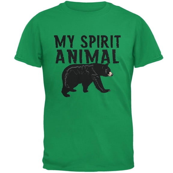 My Spirit Animal Bear Irish Green Adult T-Shirt - Small