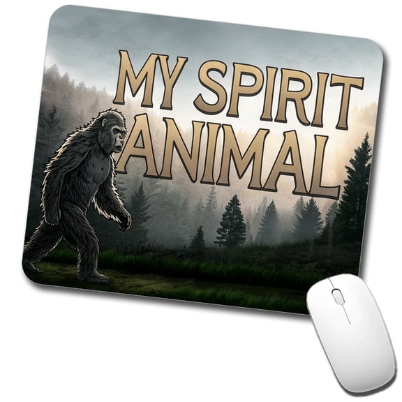 My Spirit Animal Bigfoot Funny Fantasy Mouse Pad Low Profile Gaming Mat