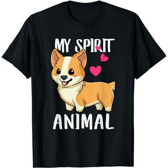 My Spirit Animal, Corgi Dog Love-r Dad Mom, Boy Girl Funny T-Shirt