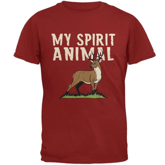 My Spirit Animal Deer Cardinal Red Adult T-Shirt - Small