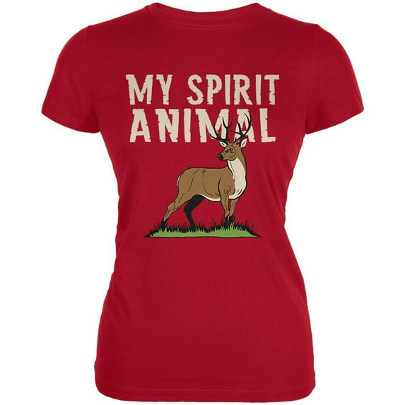 My Spirit Animal Deer Red Juniors Soft T-Shirt - Medium