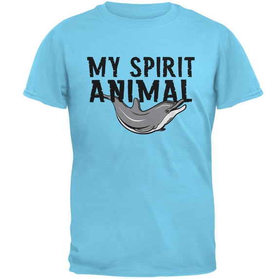 My Spirit Animal Dolphin Sky Adult T-Shirt - Large