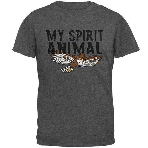 My Spirit Animal Hawk Dark Heather Adult T-Shirt - Small
