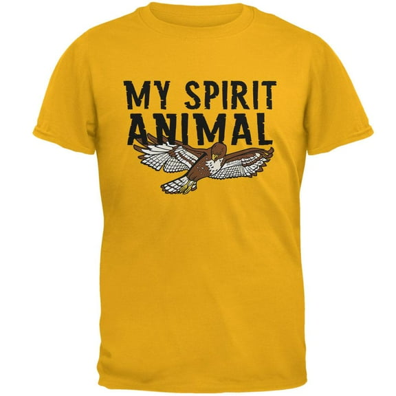 My Spirit Animal Hawk Gold Adult T-Shirt - Small