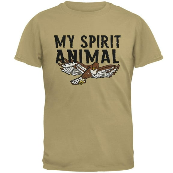 My Spirit Animal Hawk Tan Adult T-Shirt - Large